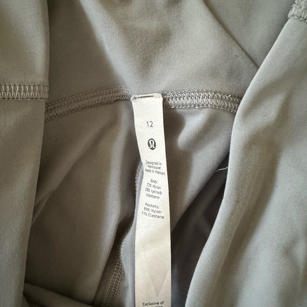 Lululemon power thru high rise leggings 25”